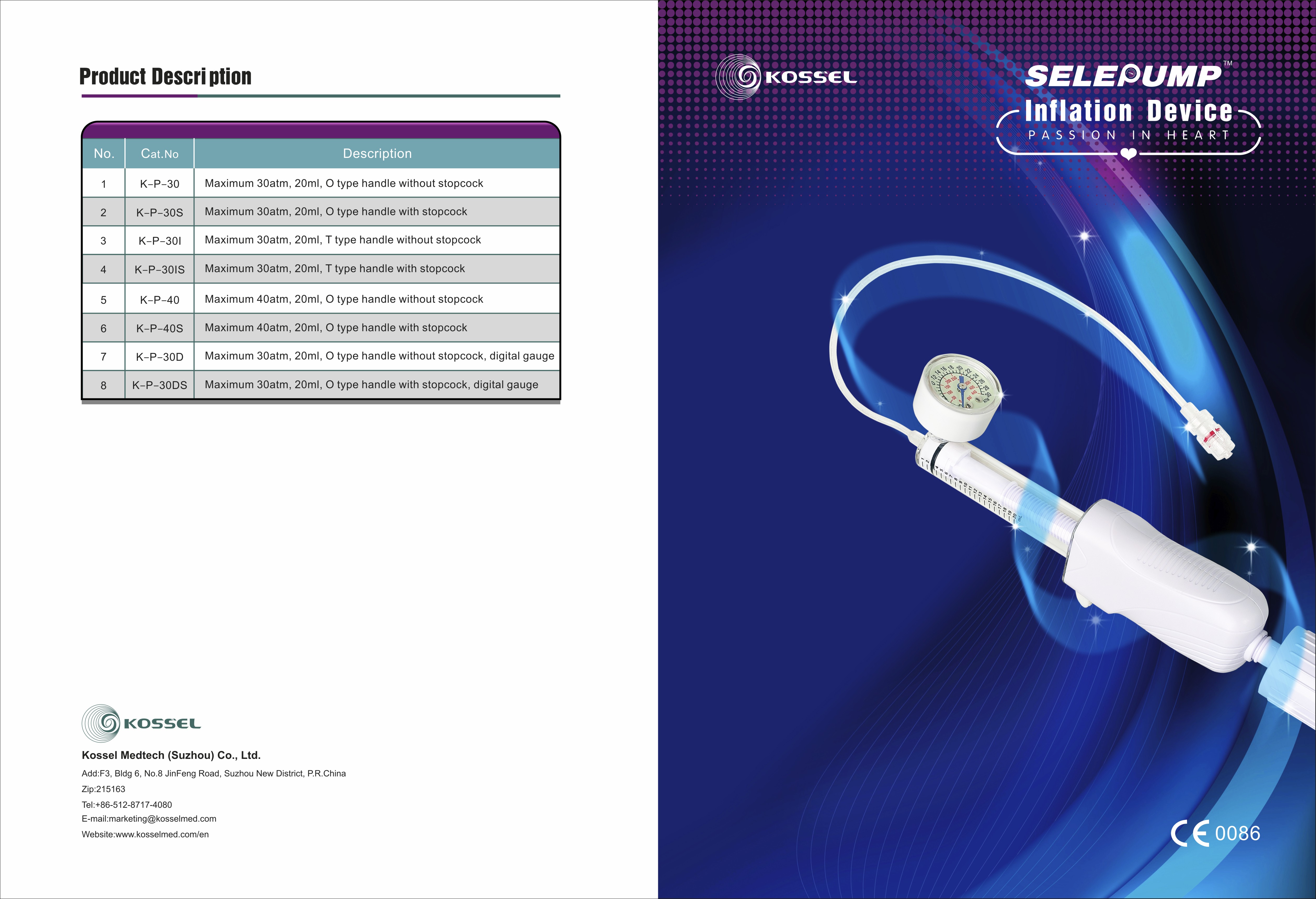 Actualización-Dispositivo de inflado de catéter de balón manual médico con certificado CE